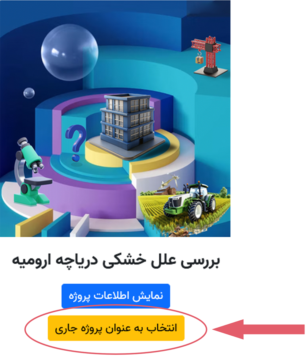 تعیین پروژه جاری